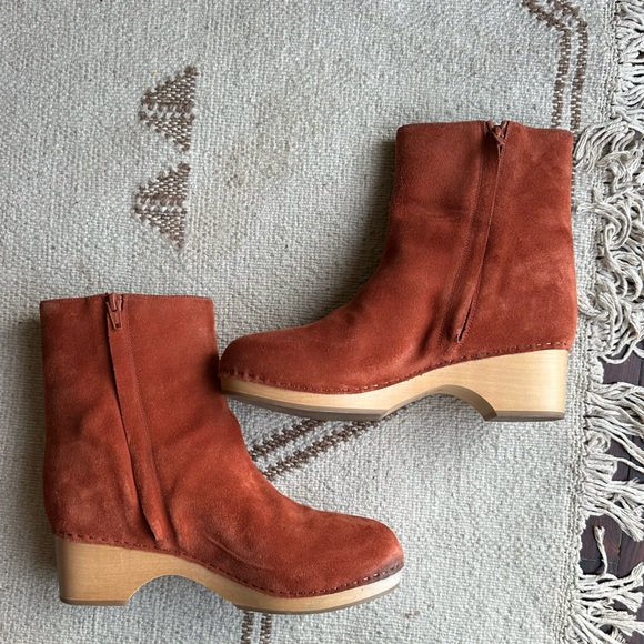 Doen Whitby Boot suede wooden clog boot - Picture 6 of 11